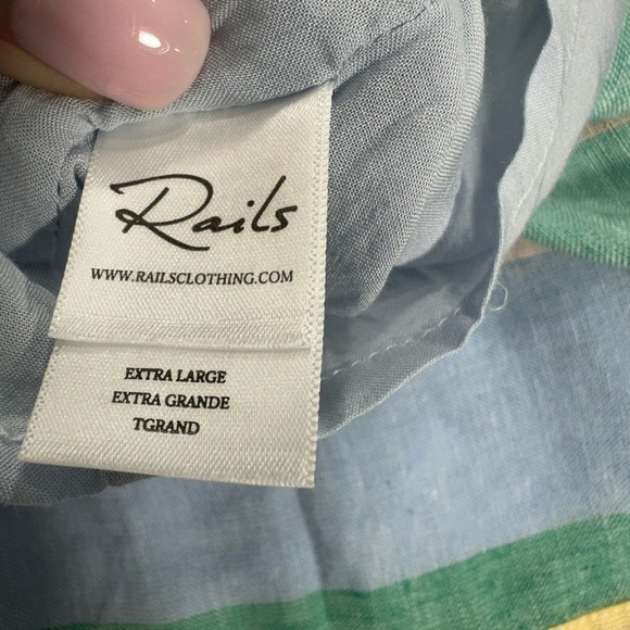 Rails Ari dress multi colored stripe linen blend size XL - Picture 8 of 10